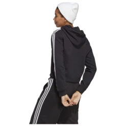 ADIDAS Women's 3-Stripes FT CR Hoody - Hoodie -Maloja || The North Face || Patagonia Shop adidas womens 3 stripes ft cr hoody hoodie detail 3